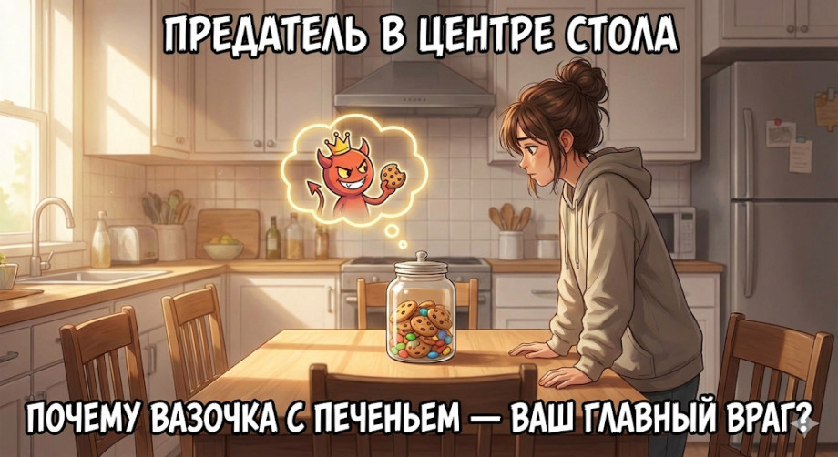 Предатель в центре стола Почему вазочка с печеньем  ваш главный враг