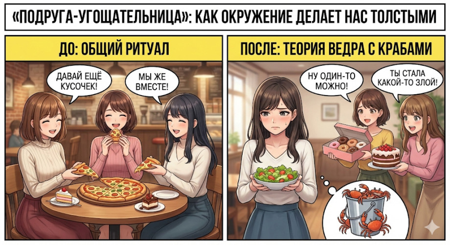 Подруга угощательница  Как окружение делает нас толстыми