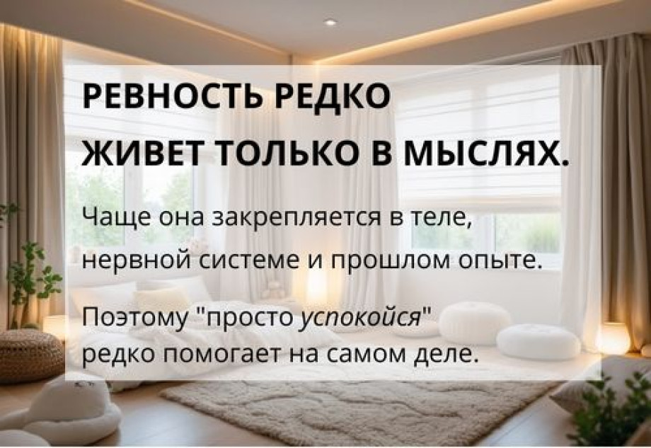 Почему ревность не проходит от фразы успокойся